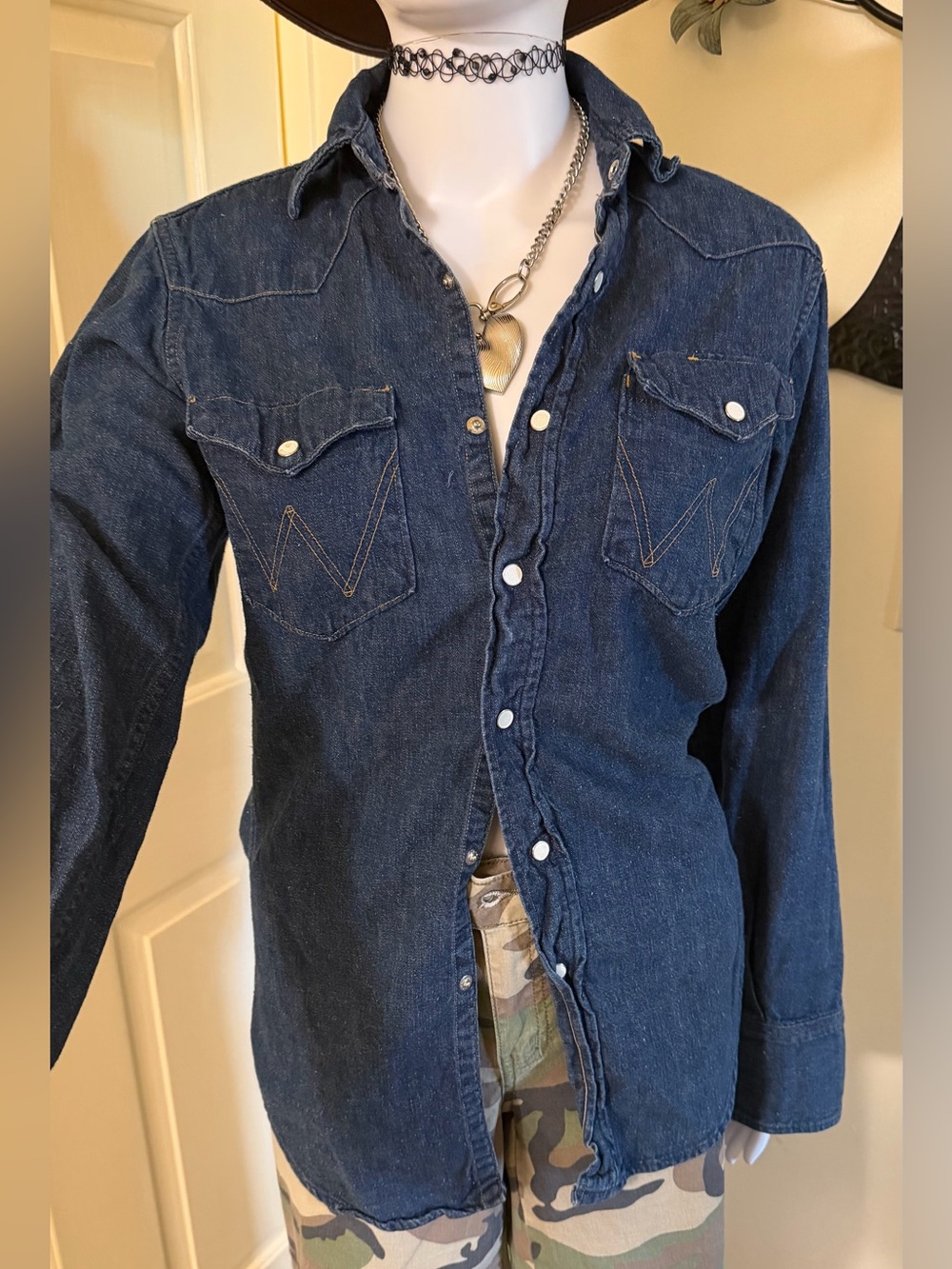 Vintage Wrangler Denim Shirt with